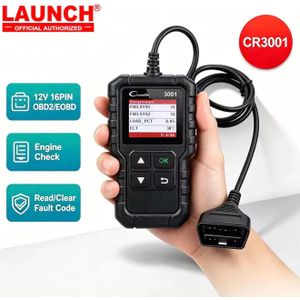 LAUNCH Original CR3001 V2.0 2026 Creader OBDII EOBD Vehicle Diagnostic OBD Scanner Engine Check Clear Fault Code Auto Diagnostic Tool DIY OBD Scanner Free Lifetime Software Updates ELM327