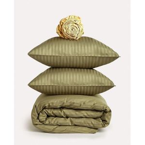 Linen by Kydel Olive Green Cotton Bed Sheet Set 300 Thread Count
