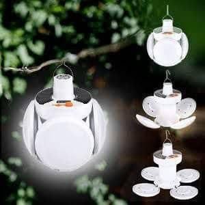Foldable Solar Emergency LED Light - Rechargeable Football UFO Lamp for Camping & Home Power Outage