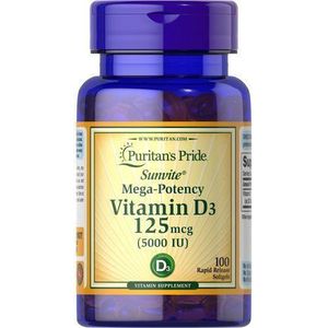 Puritan'S Pride Vitamin D3 5,000 IU (125mcg), 100Softgels