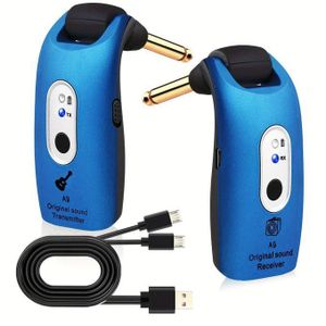 Guitar Acc 2.4GHz Wireless Guitar System, Rechargeable Audio Wireless Transmitter and Receiver for Guitar, Bass, lead, Wind Instruments, Piano and Electronic Musical Instruments (A9)
