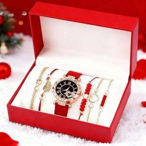 Gift Set Valentine's Day Red Watch Bracelet Romantic Personal Elegant Jewelry Gift Box