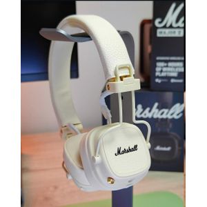 Marshall Major V  BT50  Headphone - Wireless Over-Ear Noise Cancellation Headphones with Bluetooth 5.4, TF Card Slot, Built-in Mic, Comfortable Cushioned Ear Cups, Gaming Headphone - Compatible with Smartphones & Computers. WHITE (Marshall)