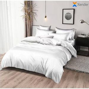 Bedding Sets Ivory White Quality Duvet, Bedsheet With 4 Pillows