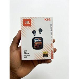 Genetic JBL K62 Wave Buds 2- Pure Bass Smart screen touch True Wireless Noise Cancelling Earbuds With Smart Charging Case - Black