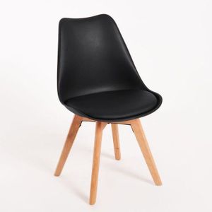 Classic padded retro plastic dining chair 