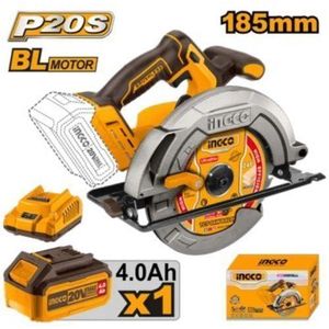 Ingco  20V Cordless Circular Saw185mm, Brushless Motor