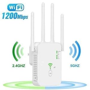 Wireless WiFi Repeater 1200Mbps Wifi Booster Dual-Band 2.4G 5G WiFi Extender 802.11ac Gigabit WiFi Amplifier WPS Router