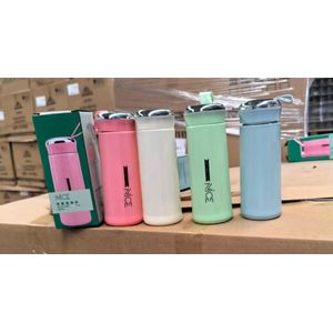 Stainless Steel Vacuum Flask Water Bottle with Straw