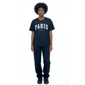 Black Paris Print Short-Sleeve Shirt 2960101 XL