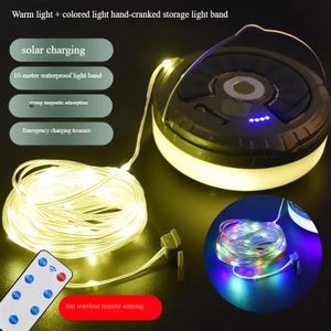 Rechargeable Solar String Light, Waterproof Camping Lamp