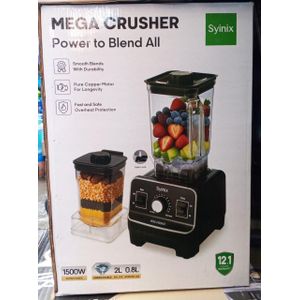 Synix Mega Crusher Blender 1500W - 2L Unbreakable Jar & Grinder 