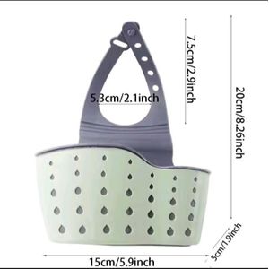Bathroom kitchen utensils holder basket drainer green