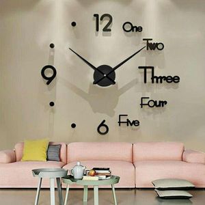 Large DIY 3d Letter/number Clock - black