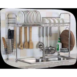 Stainless Steel Over Sink Kitchen Stand Drying Plate Rack