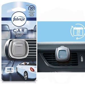 Febreze Car Clip Air Freshener, Odour Eliminator, New Car Scent, 2ml