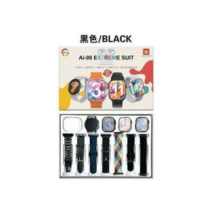 Ai-98 Extreme Suit Ultra 3, Watch 7, Watch 11, Watch 12, 5rd Gen earpod 12-in-1 BT SMARTWATCH Set with AMOLED Display and Multiple Sports Modes