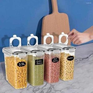 2.5l 4 Airtight Lids Cereal Containers- With Labels And Pens