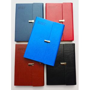 1 Piece - 2027 Daily Diary A5 Size Medium Planner - 365 Days Hourly Schedule Book + 1 Free Pen Colours As Available 