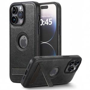 No  iPhone 13 Pro Max Case Business PU Leather Phone Case for iPhone , Shockproof Protective Cover with Optional Kickstand