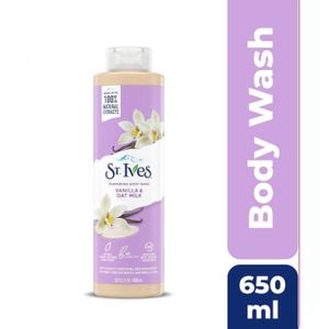 St Ives Pampering Body Wash Vanilla and Oat Milk 650ml-(st ives)
