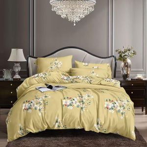 LUXURY COTTON FLORAL BEDSHEET SET with Four  pillowcases 