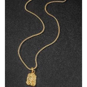 Clo Studded Lion Head Pendant, Hip-Hop Versatile Necklace, Personalized Jewelry for Men And Women, Couple'S Fashion Accessory
