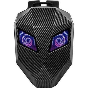 Loy Bags Carbon fibre LED Backpack 19", Animated Digital Backpack with Programmable Moving Eyes, Perfect Tech Gear for Style and Fun APP CONTROL