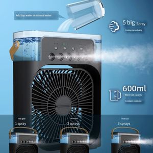 3 In 1 Portable cooling water fan, evaporative air cooler, handheld mini cooling fan - Black