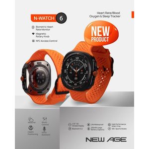 New Age N-Watch 6  1.5" HD Amoled Display Waterproof Smart Watch