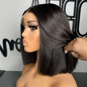 Ladies Black Short Straight Hair Bob Head Wig