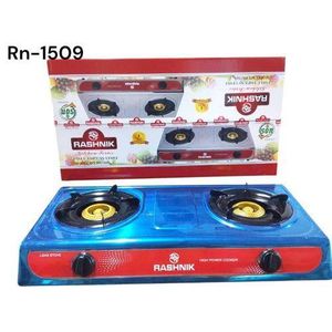 Rashnik Table Top Double Burner Gas Cooker WITH Auto Ignition