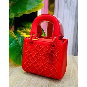 Mini Luxury Elegant Red Mini Handbag for Stylish Ladies 