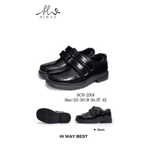 HiWAY Classic Black Shiny black and Unique Unisex Shoe for Kids 