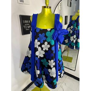 black halter maxi dress Ramah short swing Ankara Dress  House of Afrika