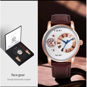 Tomi Quality Double Leather Wristwatch 