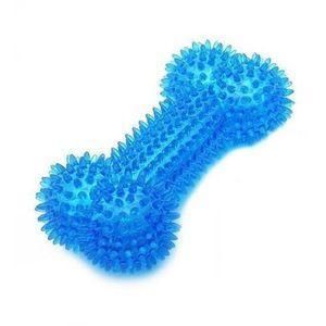 Squeaky Spiked Bone Pet Puppy Dog Toy(Blue)