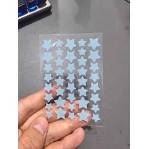 1- piece Blue Transparent Star Hydrocolloid Acne Pimple and Blemish Patch- 40 Stars, Absorbing Cover, Waterproof, Spot Treatment