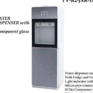 Polystar Water Dispenser with Transparent Glass & Fridge PV-R2-JXR-18G