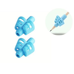 ShebSheb 2‑Pack Pencil Grips for Kids, Soft Rubber Handwriting Posture Correction Aid, Non‑Slip Ergonomic Pencil Holder for Children Ages 3‑7