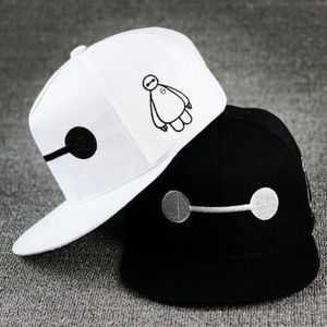 2pc Cute-Kids-Boy-Girl-Big-Hero-6-Baymax-Adjustable-Snapback-Hat-Baseball-Cap-Toy
