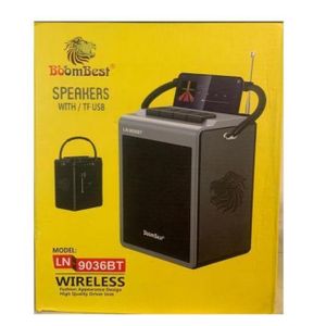 BoomBest LN-9036BT powerful super heavy bass wireless Bluetooth speaker high quality speaker comes in 2 colors black/silver