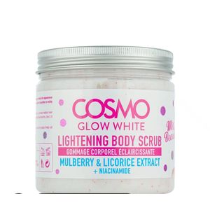 Cosmo Glow White Lightening Body Scrub (specifically the Mulberry & Licorice Extract + Niacinamide variant).