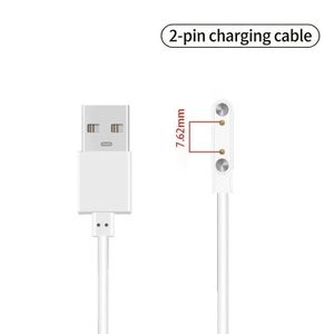 GS18 Smartwatch 2-Pin Magnetic USB Charger - Replacement Charging Cable - White