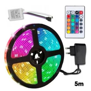 RGB 5m tape light rope light with remote control for your tv console, bed frames, and ceilings