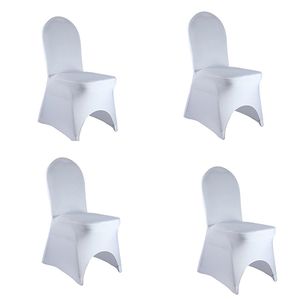 Wedding Banquet Bar Hotel Chair Arched Cover-White