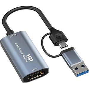 4K HDMI Video Capture To USB-C Video & Audio Capture Card For Game Streaming, Teaching, And Recording – Compatible With Mac, PS4, Switch, Xbox, And More