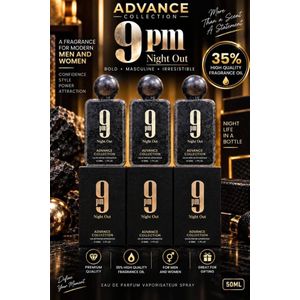 9PM Night Out Advance Collection Eau De Parfum – 50ml NAFDAC A2-109038