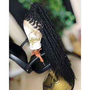 Elegant Half-Up Twist Wig