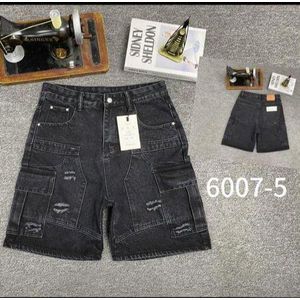 Trendy Denim Short Jean For Unisex-Dark Grey